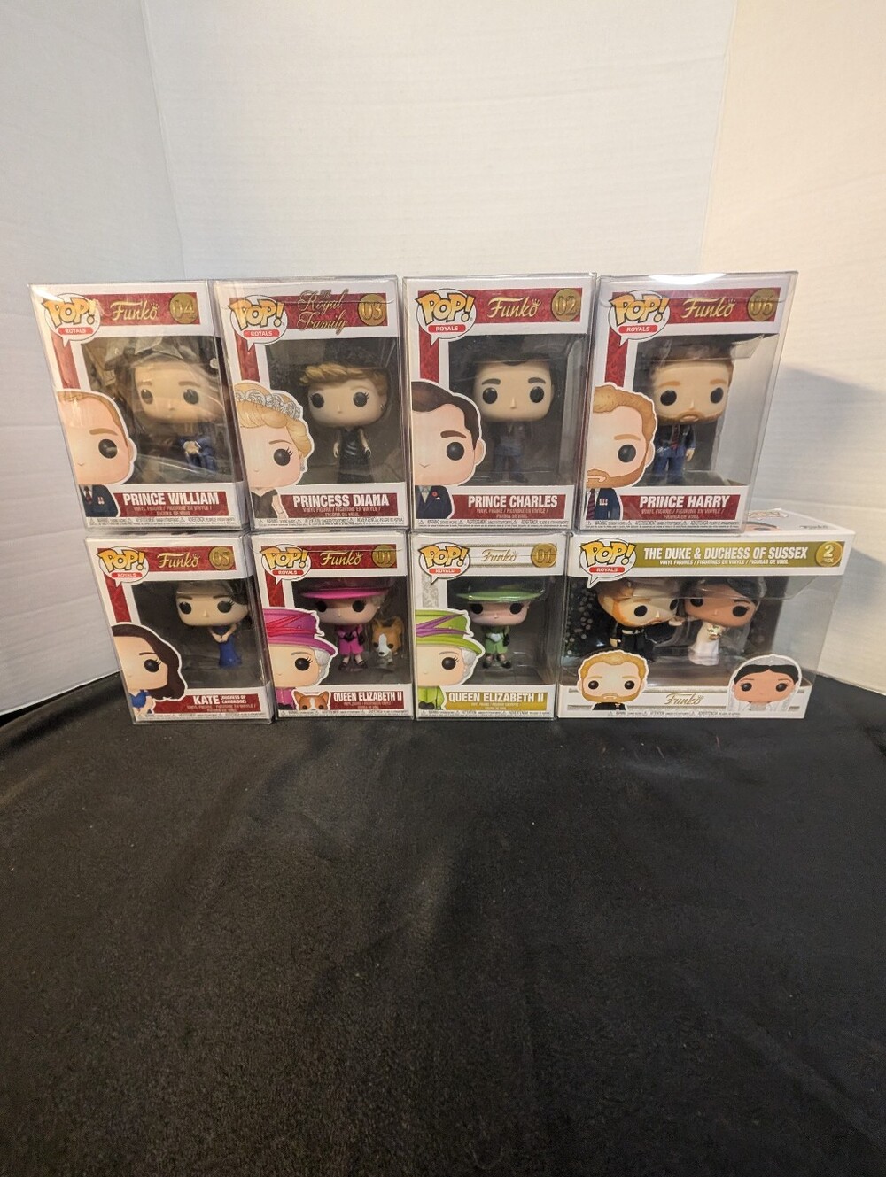 Funko Pop Royals NIB British Royal Queen Elizabeth & Family Lot 9 Figures Bundle